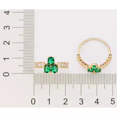 Anel Skinny Banhado A Ouro 18k Com Zircônnias - Farinni Joias