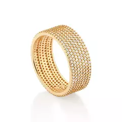 Aparador Cravejado Por 420 Zircônias Banhado A Ouro Feminino Rommanel - comprar online