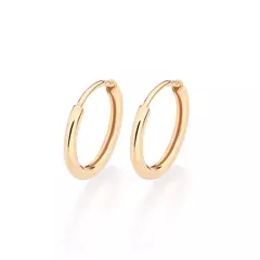 Brinco Argola Rommanel Unissex Banhada A Ouro 18k Lançamento