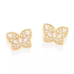Brinco Rommanel Feminino Borboleta Com Zircônias Banhado A Ouro 18k - comprar online