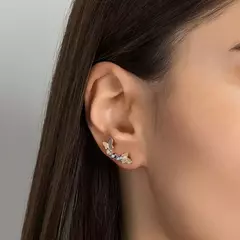 Brinco Feminino Rommanel Borboletas Com Zirrcônias Banhado Ouro 18k na internet
