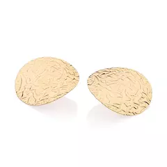 Brinco Botão Chão Lunar Rommanel Banhado A Ouro 18k - comprar online