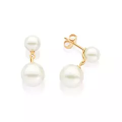 Brinco Feminino Rommanel Banhado A Ouro Com Pérolas - comprar online