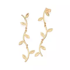 Brinco Folhas Banhado A Ouro 18k Feminino Rommanel - comprar online