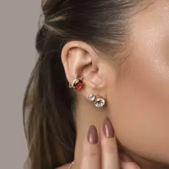 Conjunto Esplendor Colar + Brincos Para Festas De Luxo Noivas Madrinhas Debutantes Banhado Ouro 18k Com Zircônias - loja online