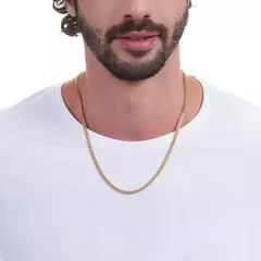 Cordão Banhado A Ouro 18k Masculino Rommanel Fio Grumet Cód-530490 - comprar online