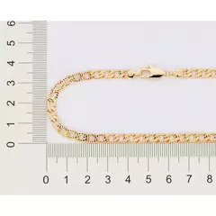 Cordão Rommanel Unissex Groumet Banhado Ouro 18k Código 532497 - loja online