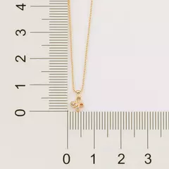 Gargantilha Feminino Delicado Banhado Ouro 18k Borboleta Com Zircônias Rommanel Cód-532379 na internet
