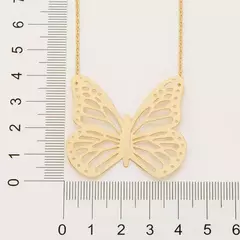532123 Maxi Colar Rommanel Borboleta Feminino Banhado Ouro 18k - loja online