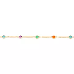 Gargantilha Choker Banhada A Ouro 18k Com Cristais Redondos Cód-531958 na internet