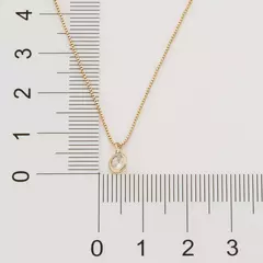Colar Solitário Feminino Rommanel Ponto De Luz Banhado Ouro 18k Cód-532005 - loja online