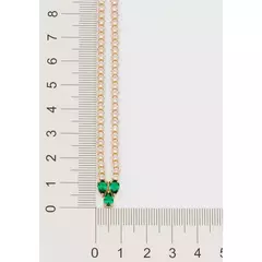 Colar Para Festa Rommanel Banhada Ouro 18k Com Zircônias Tamanho 50 na internet