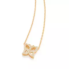 Gargantilha Banhada A Ouro 18k Fio Cadeado Com Pingente Borboleta Cód-531859