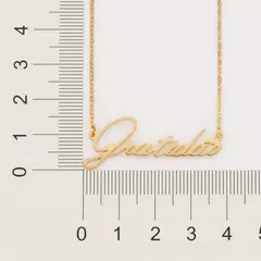 Colar Rommanel Gratidão Feminino Banhado A Ouro 18k Cód-532391 na internet