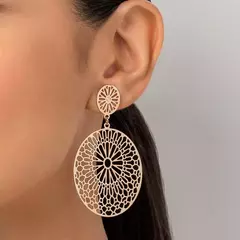 Maxi Brinco Arabescos Banhado A Ouro 18k Rommanel Cód-527244 na internet
