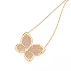 Maxi Gargantilha Borboleta Feminina Rommanel Banhada Ouro 18k Com Zircônias Cód-532392