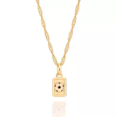 Cordão + Pingente Infantil Rommanel Banhados A Ouro 18k