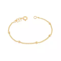 Pulseira Bêbe Bolinhas Banhada A Ouro 18k Rommanel