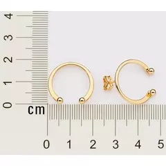 Brinco Ferradura Banhado a Ouro 18k Cód. 527304 - Farinni Joias