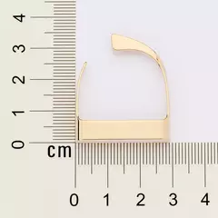 Brinco Meia Argola Estribo Banhado a Ouro 18k Cód. 527307 - Farinni Joias