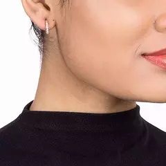 Brinco Banhado a Ouro 18k Argola com Pérolas Sintéticas Cód. 525123 na internet