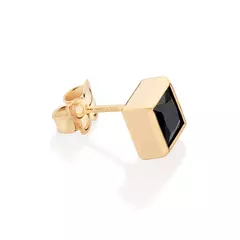 Brinco One Solitário Banhado a Ouro 18k com Zircônia Cód. 527317 - comprar online