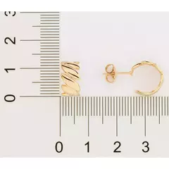 Brinco Argola Navetes Banhado a Ouro 18k Cód. 527091 - Farinni Joias