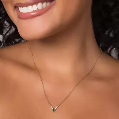 Gargantilha Banhada a Ouro 18k com Zircônias e Cristal Cód. 532521 - comprar online