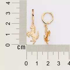 Brinco Argola Cavalo Banhado a Ouro 18k Cód. 527305 - loja online