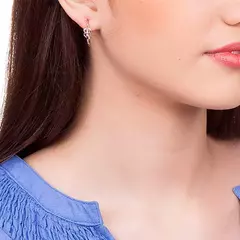 Argola Infantil Banhado a Ouro 18k com Aplicação de Rhodium Cód. 520956 na internet