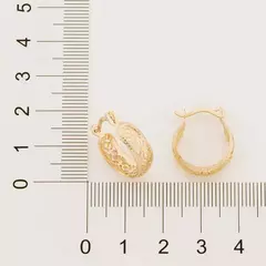 Brinco Argola Banhado a Ouro 18k Cód. 523180 - Farinni Joias
