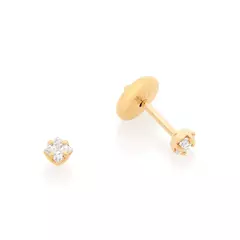 Brinco Banhado a Ouro 18k com Zircônias Cód. 525923 - comprar online