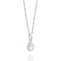 Pingente Gota de prata 925 com zircônias e cristal Cód. 840070 - comprar online