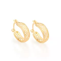 Brinco Argola Banhado a Ouro 18k Cód. 523180
