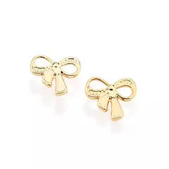 Brinco Infantil Banhado a Ouro 18k Laço Cód. 524635