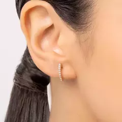 Brinco Palito Banhado a Ouro 18k com Zircônias Cód. 527242 na internet