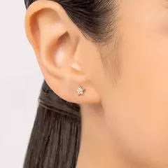 Brinco Estrela Banhado a Ouro 18k com Zircônias Cód. 527251 na internet