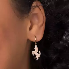 Brinco Argola Cavalo Banhado a Ouro 18k Cód. 527305 - Farinni Joias