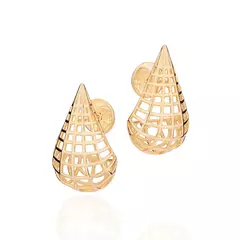 Brinco Gota Banhado a Ouro 18k Cód. 527321
