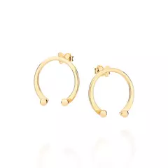 Brinco Ferradura Banhado a Ouro 18k Cód. 527304