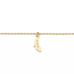 Pulseira Sapato Da Cinderela Banhado A Ouro 18k Infantil Com Aplicação De Resina 552148 na internet