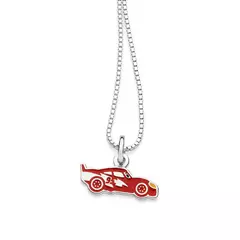 Pingente Carro Relâmpago MC Queen De Prata 925 Com Aplicação De Resina Rommanel - comprar online