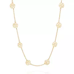 Kit Presente Feminino Colar + Brincos Rommanel Rosas Vazadas Cod-531247 na internet