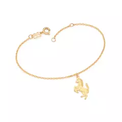Pulseira com Cavalo Banhada a Ouro 18k Cód. 552151