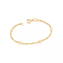 Pulseira Banhada a Ouro 18k com Bolas Cód. 551392