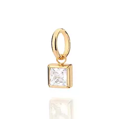 Pingente Masculino Solitário Banhado A Ouro 18k Com Zircônia Rommanel