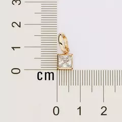 Pingente Masculino Solitário Banhado A Ouro 18k Com Zircônia Rommanel - Farinni Joias