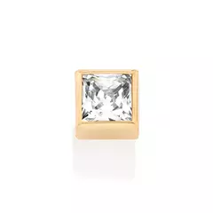 Brinco One Solitário Banhado a Ouro 18k com Zircônia Cód. 527320