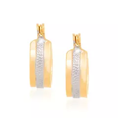 Argola Banhada a Ouro 18k com Aplicação de Rhodium Cód. 525128 - comprar online