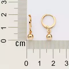 Brinco Argola Banhado A Ouro 18k Com Esferas Rommanel 527257 - loja online